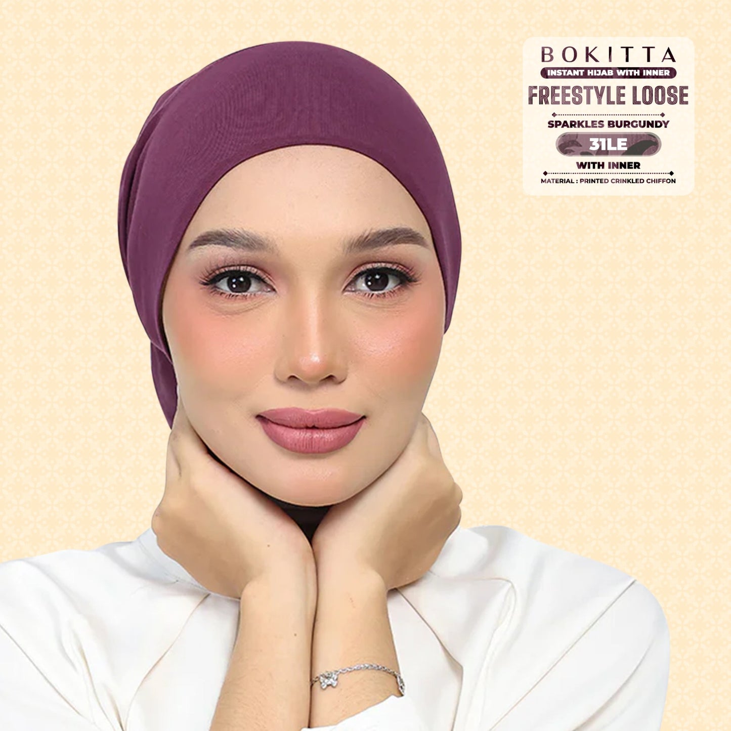 Bokitta Inspired Sparkle Burgundi Collecion (31BB) - Free Box