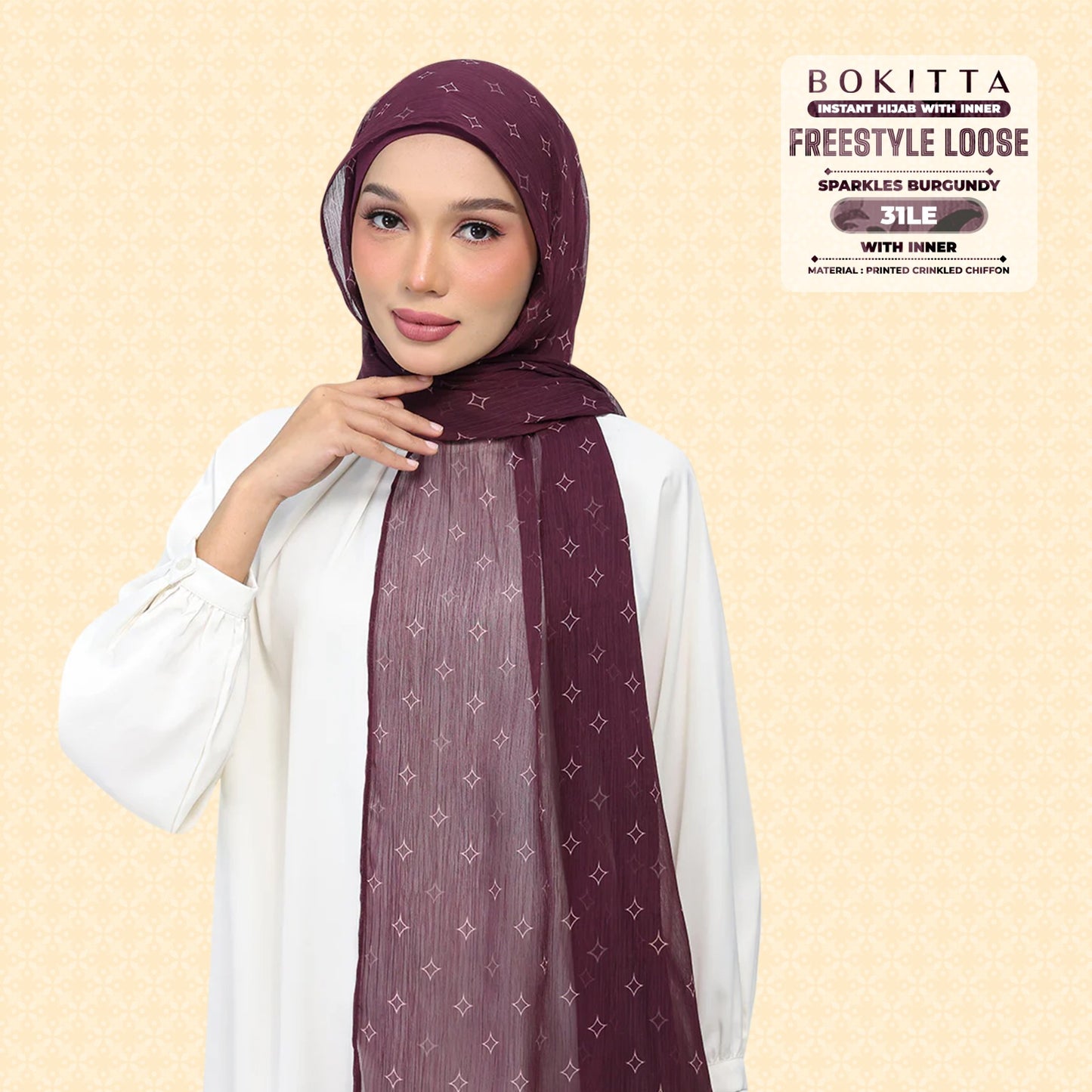 Bokitta Inspired Sparkle Burgundi Collecion (31BB) - Free Box