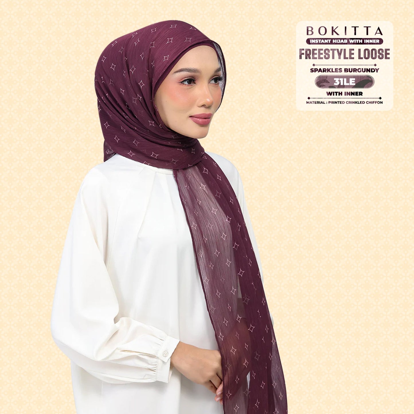 Bokitta Inspired Sparkle Burgundi Collecion (31BB) - Free Box