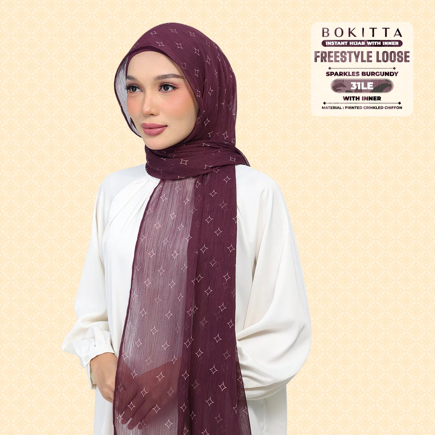 Bokitta Inspired Sparkle Burgundi Collecion (31BB) - Free Box