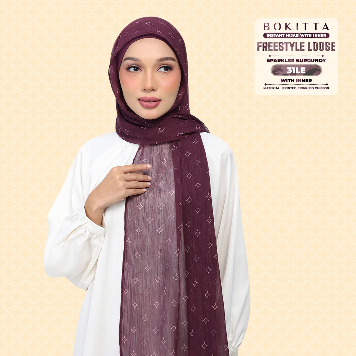Bokitta Inspired Sparkle Burgundi Collecion (31BB) - Free Box