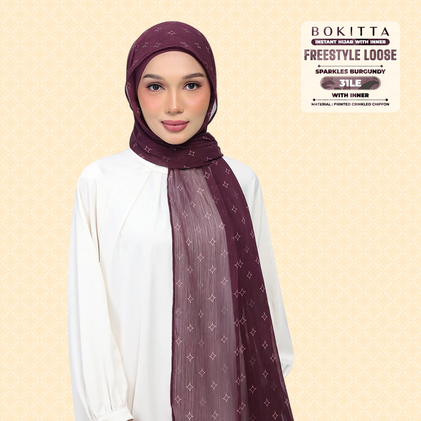 Bokitta Inspired Sparkle Burgundi Collecion (31BB) - Free Box