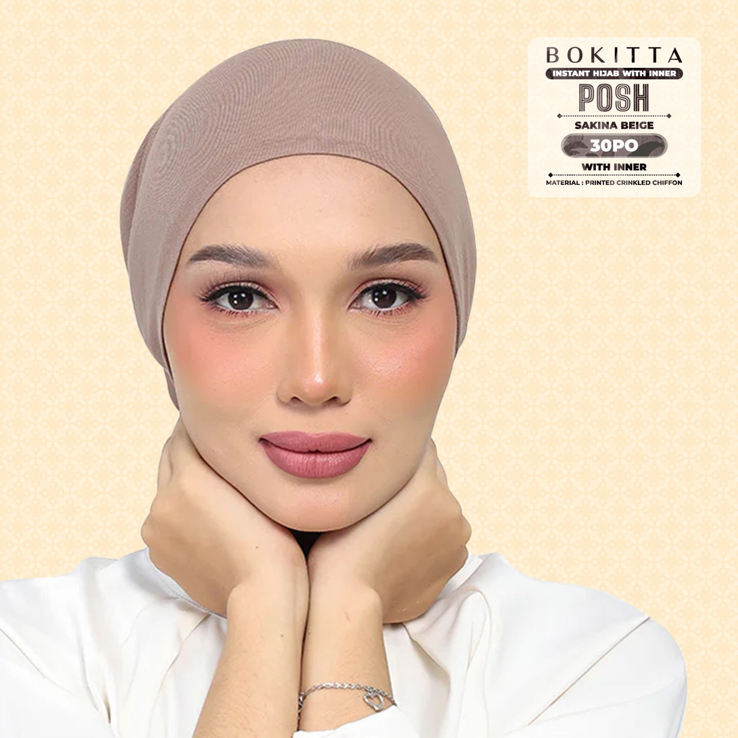 Bokitta Inspired Sakina Beige Collecion (30BB) - Free Box