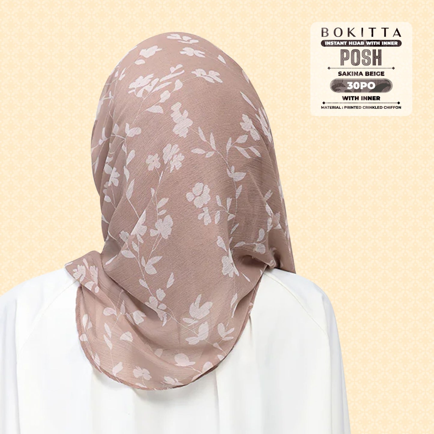 Bokitta Inspired Sakina Beige Collecion (30BB) - Free Box