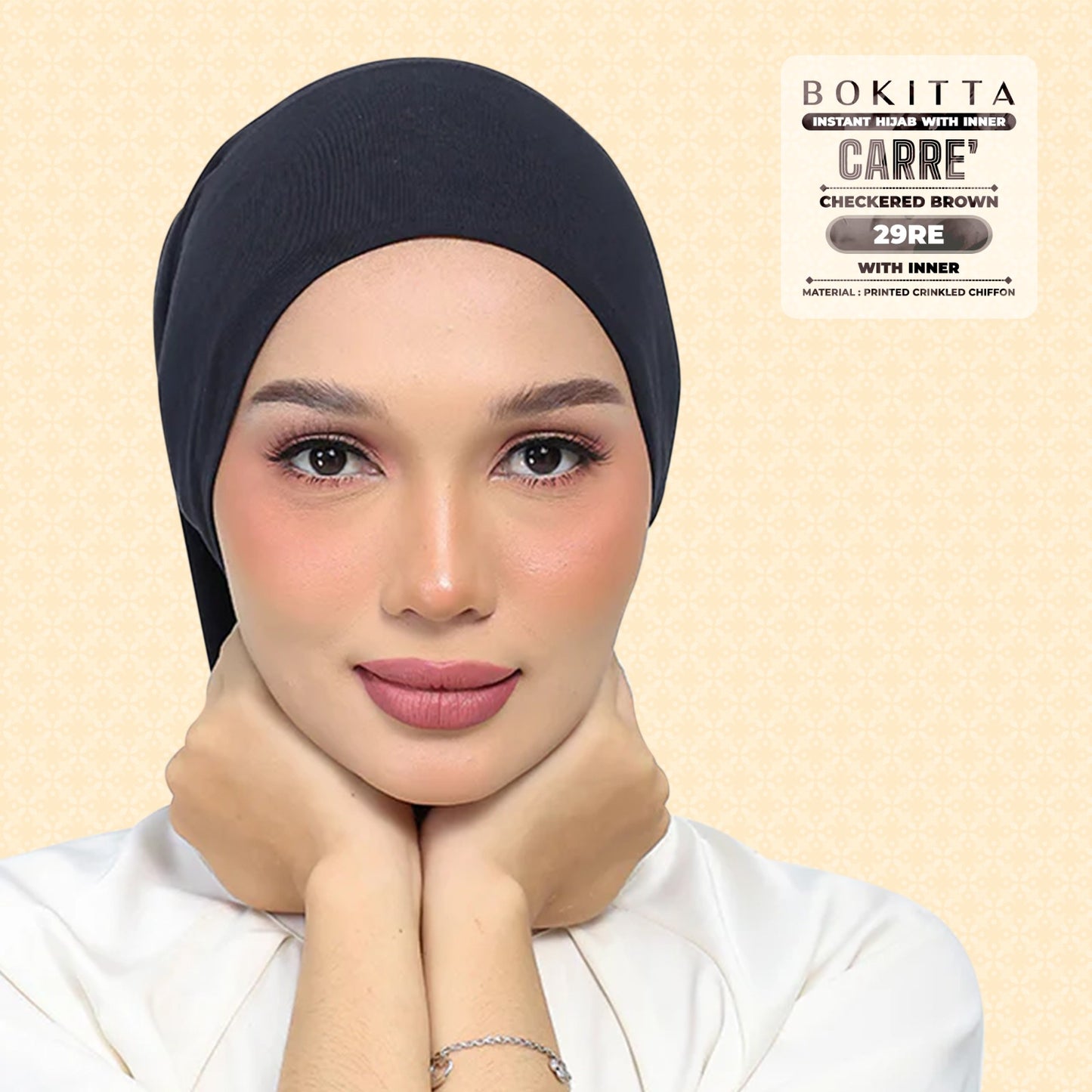 Bokitta Inspired Checkered Brown Collecion (29BB) - Free Box