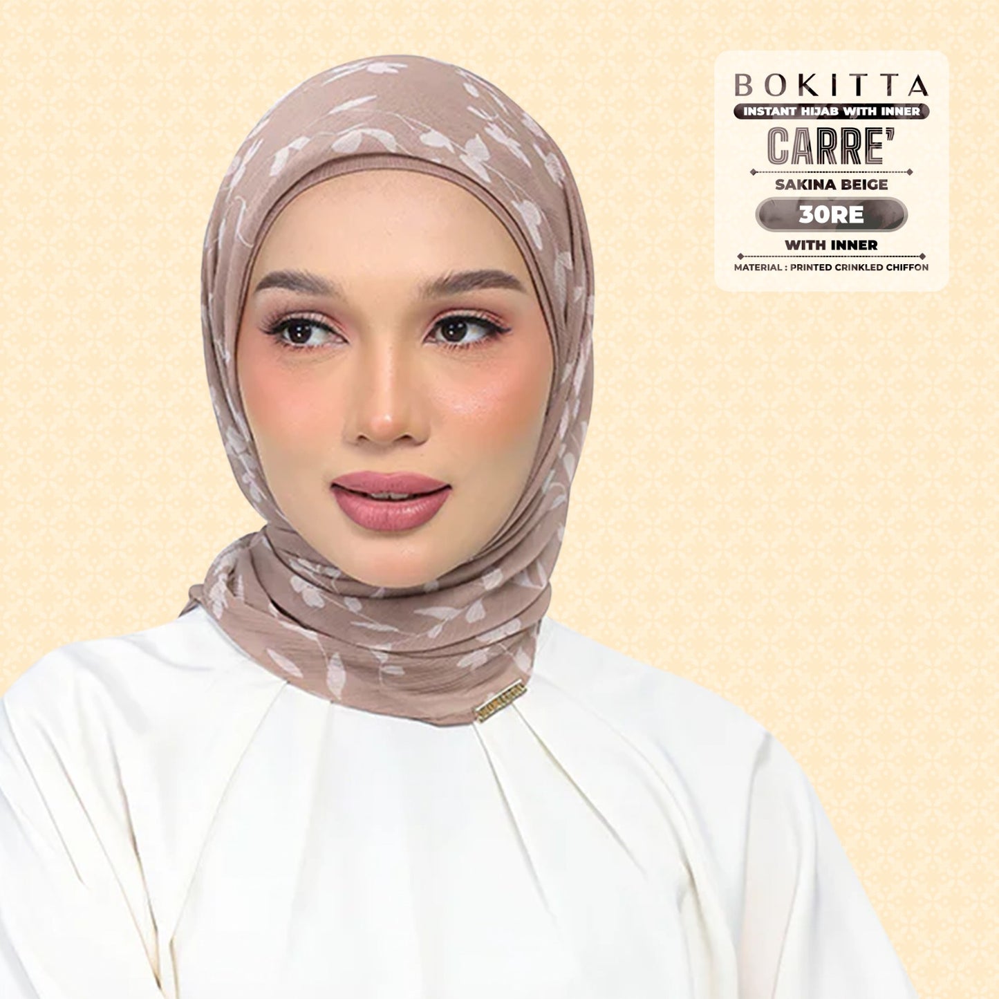 Bokitta Inspired Sakina Beige Collecion (30BB) - Free Box