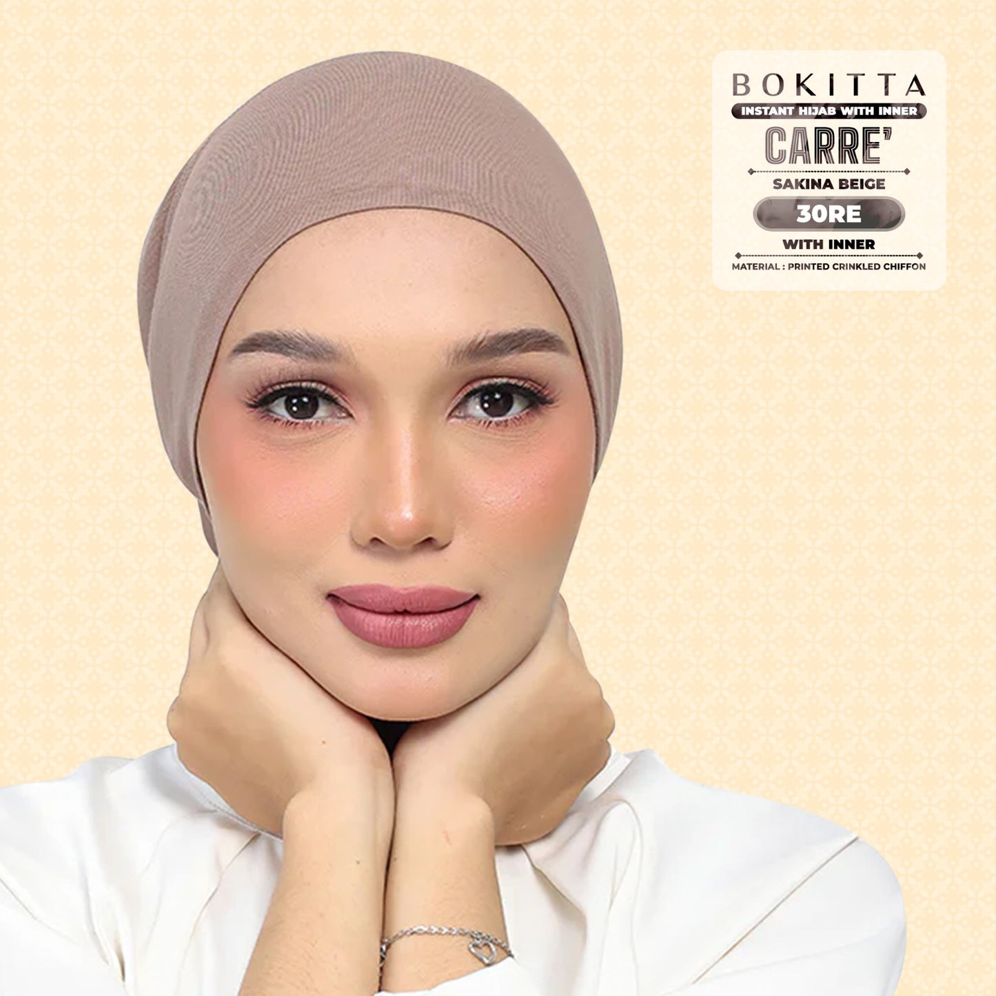 Bokitta Inspired Sakina Beige Collecion (30BB) - Free Box