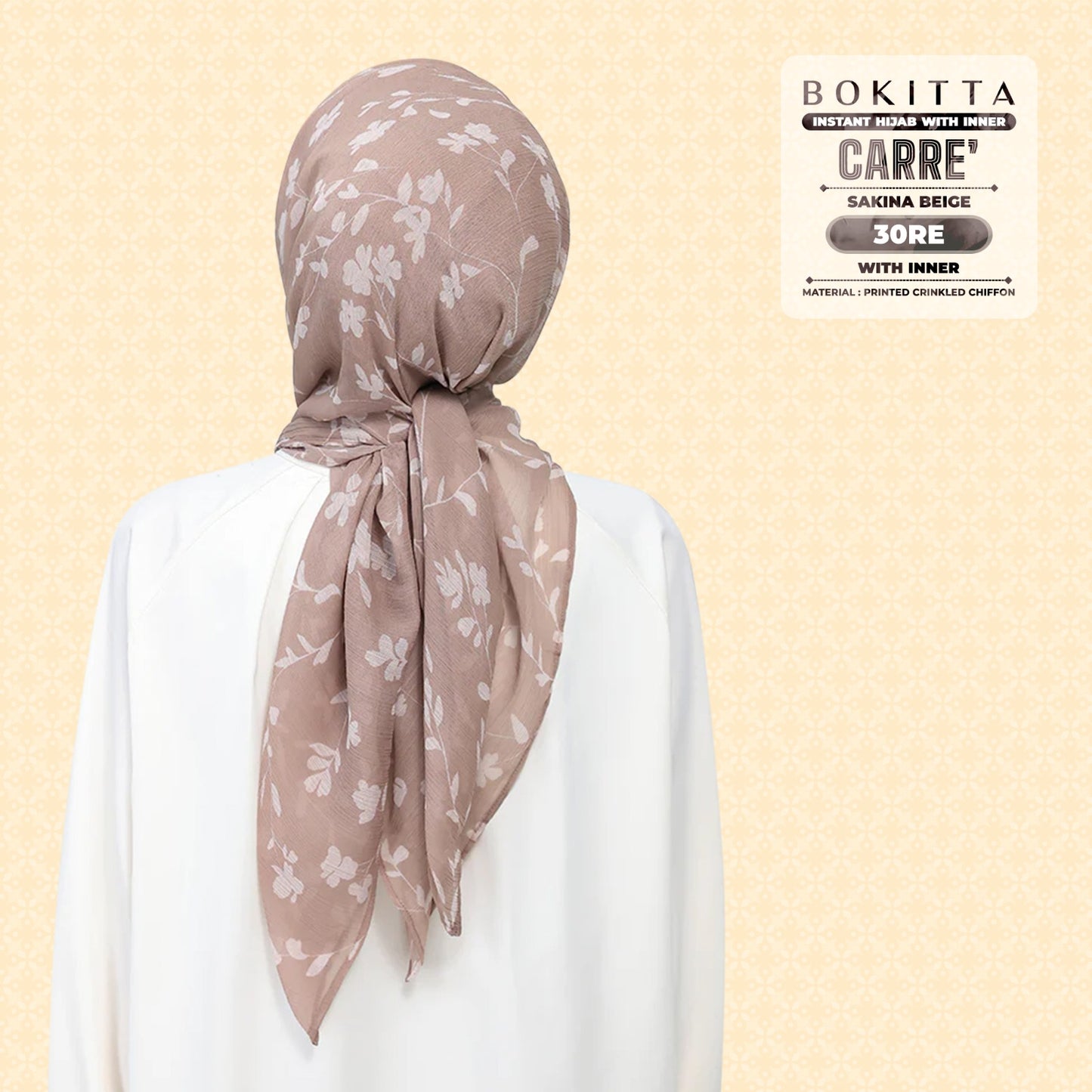 Bokitta Inspired Sakina Beige Collecion (30BB) - Free Box