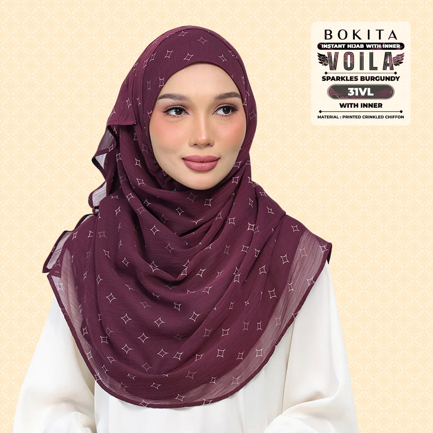 Bokitta Inspired Sparkle Burgundi Collecion (31BB) - Free Box