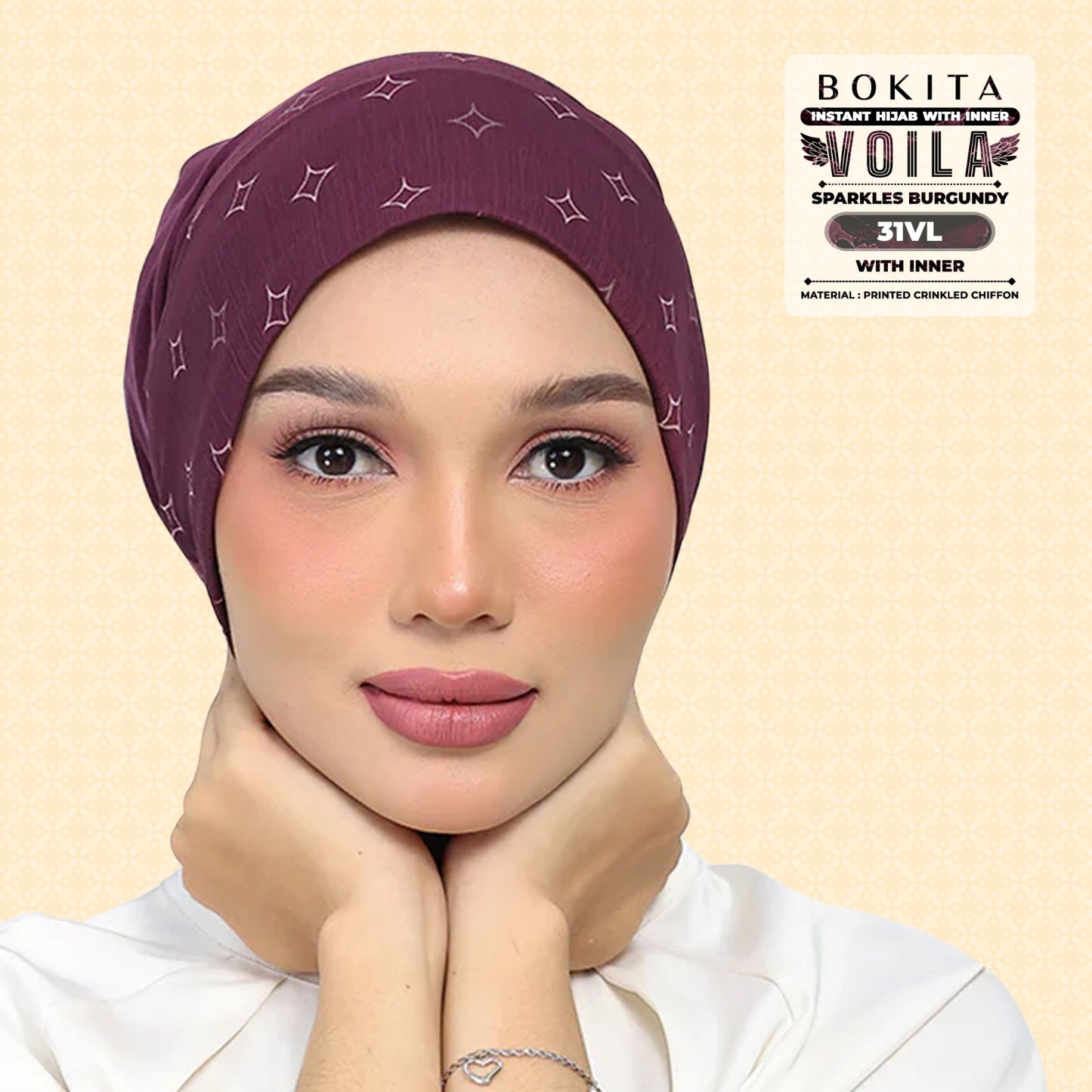 Bokitta Inspired Sparkle Burgundi Collecion (31BB) - Free Box
