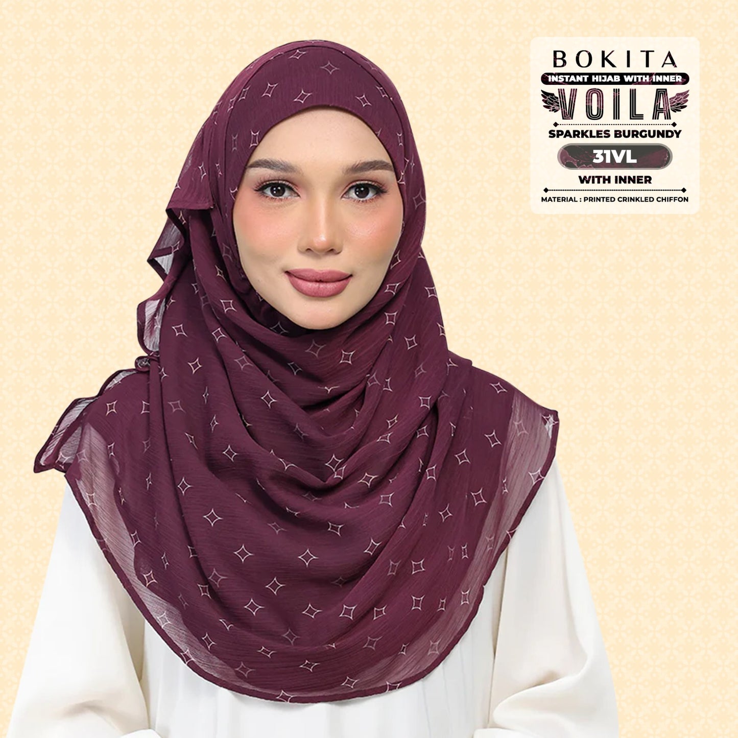 Bokitta Inspired Sparkle Burgundi Collecion (31BB) - Free Box