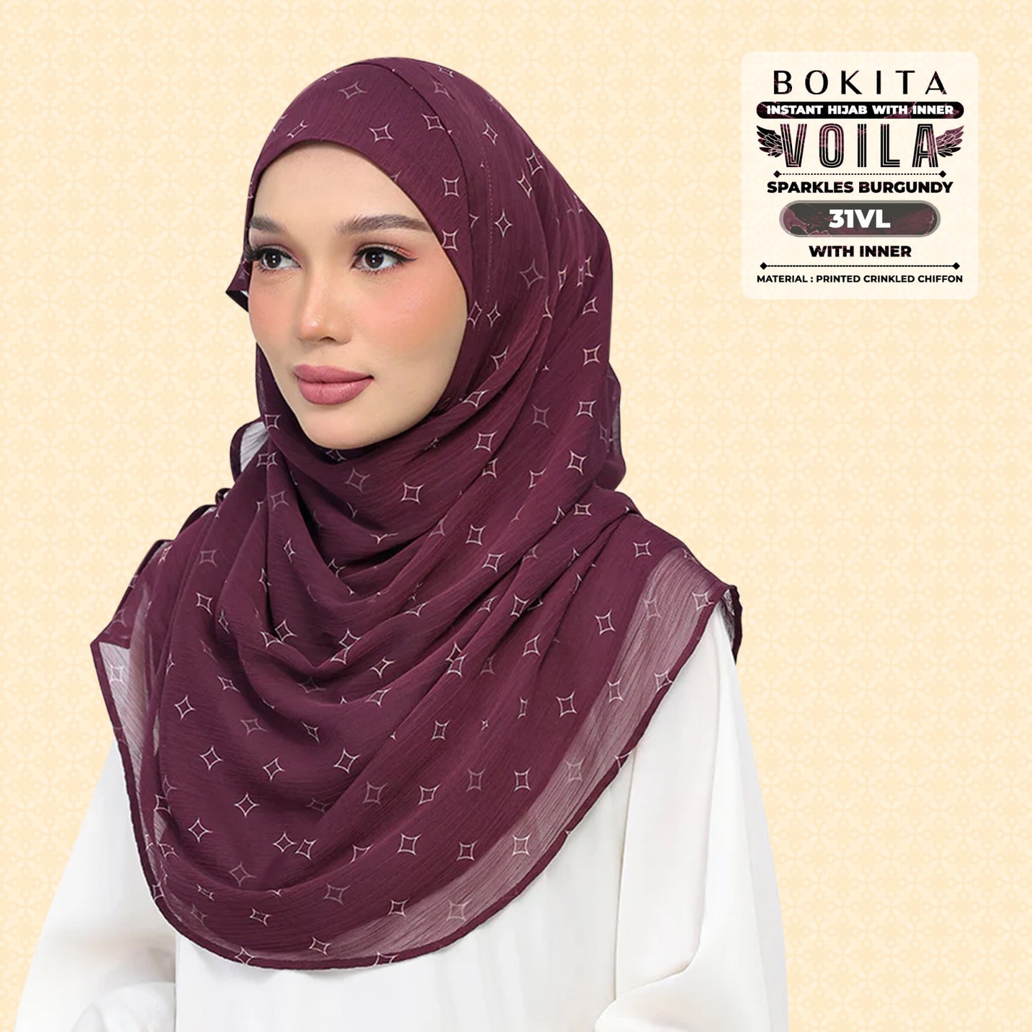 Bokitta Inspired Sparkle Burgundi Collecion (31BB) - Free Box