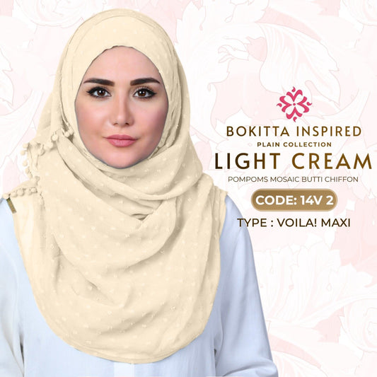 Bokitta Pompoms Mosaic Butti Chiffon Plain VOILA!Maxi (14V)