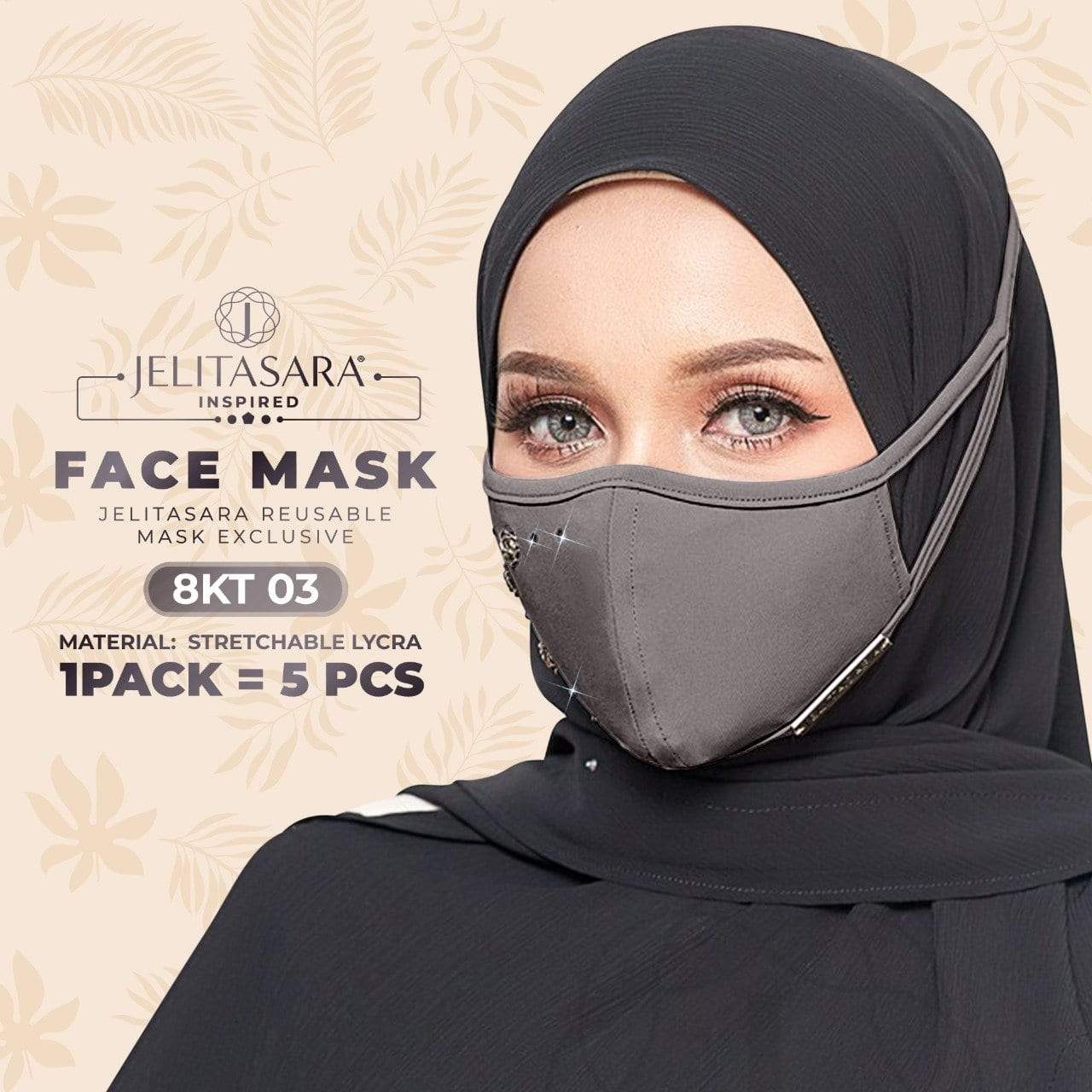 Jelitasara Inspired Exclusive Face Mask Collection - 1 Pack 5 PCS (8KT)