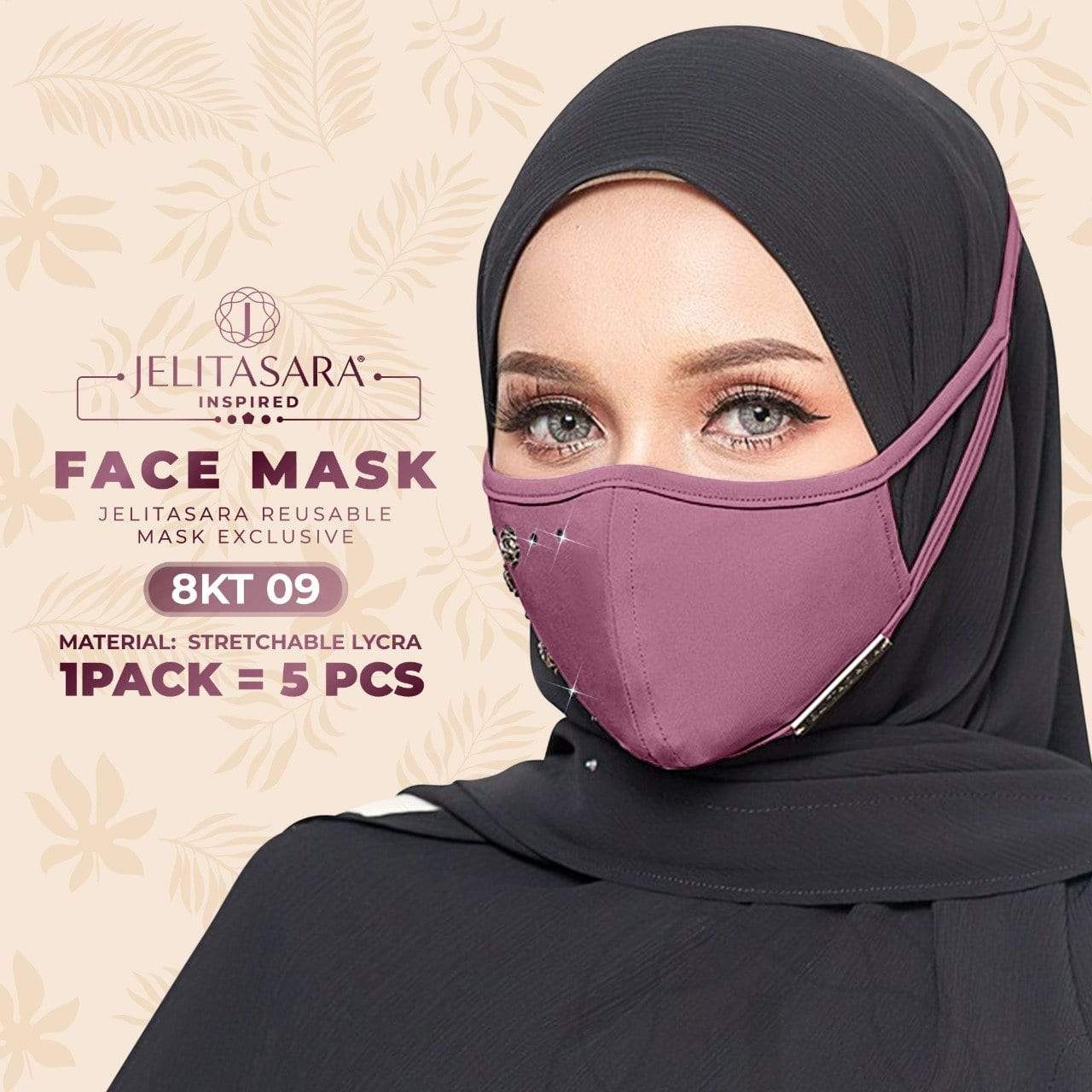 Jelitasara Inspired Exclusive Face Mask Collection - 1 Pack 5 PCS (8KT)