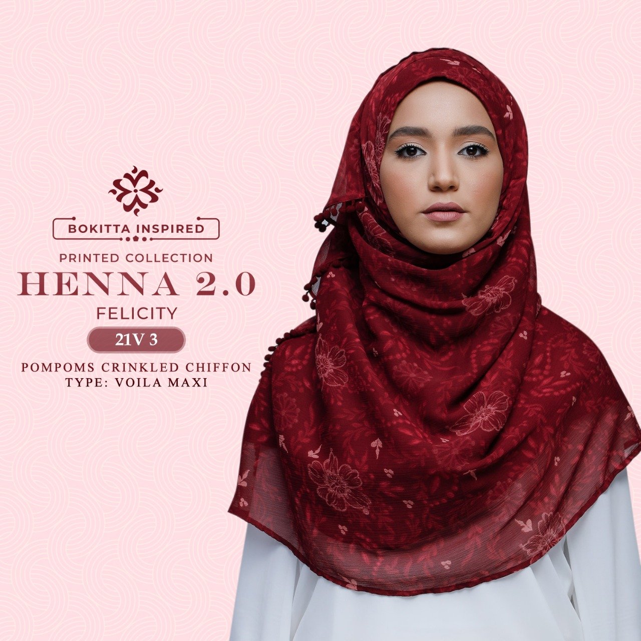 Bokitta Inpsired VOILA!Maxi Printed Henna 2.0 Collection (21V)