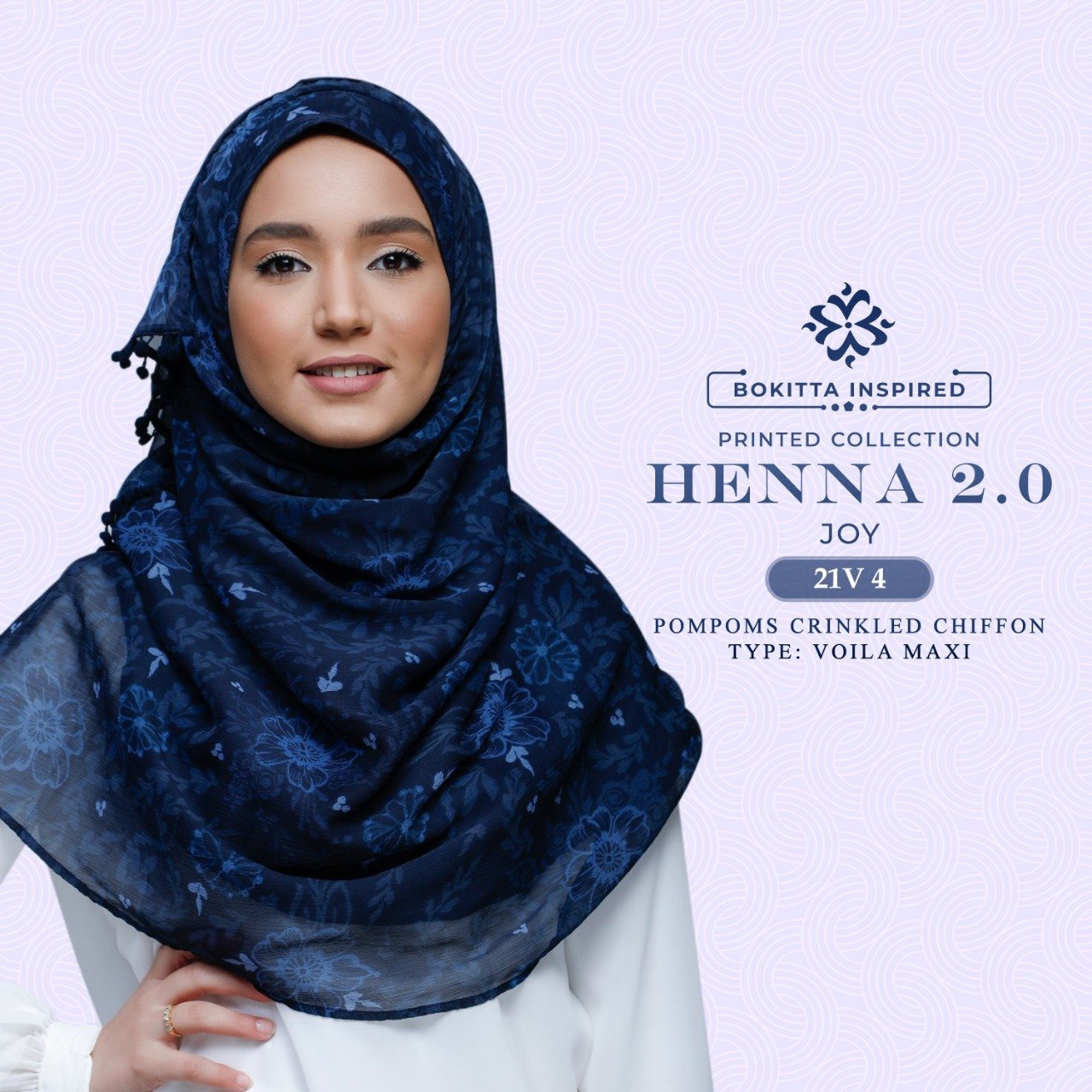Bokitta Inpsired VOILA!Maxi Printed Henna 2.0 Collection (21V)