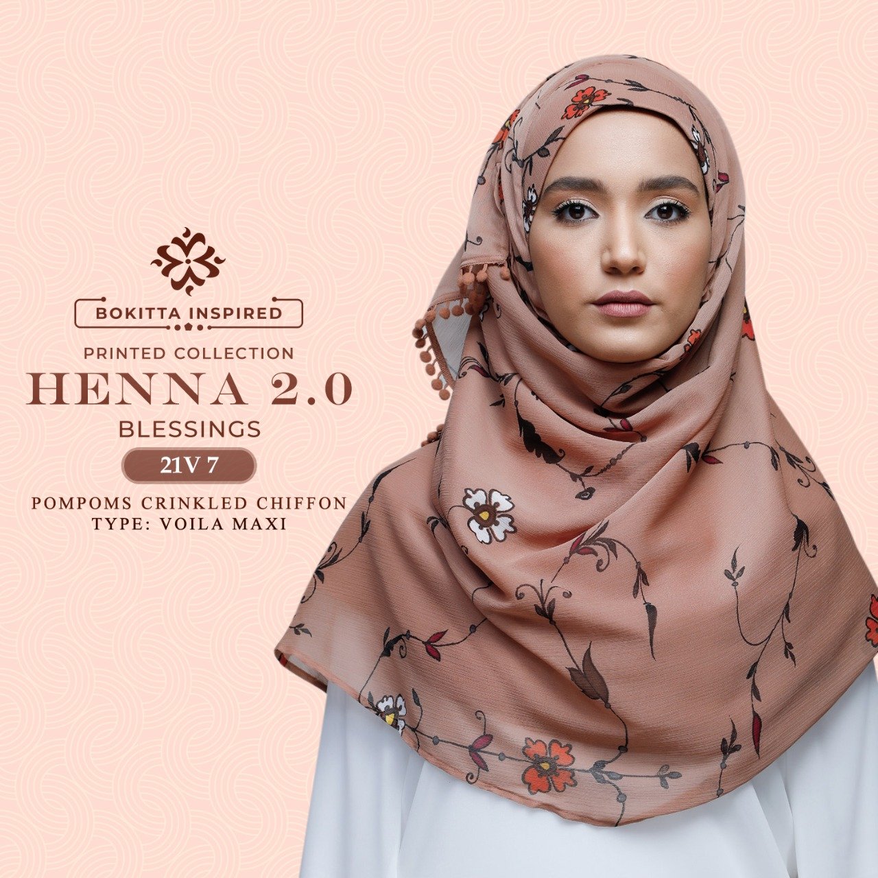 Bokitta Inpsired VOILA!Maxi Printed Henna 2.0 Collection (21V)