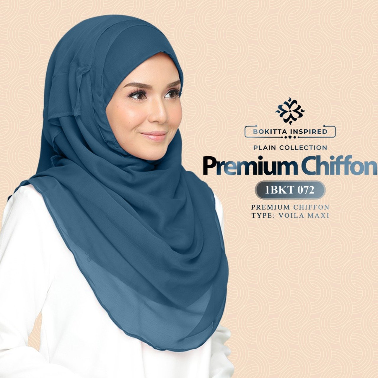 Bokitta Inspired Voila!Maxi Premium Chiffon Plain Collection (1BKT)