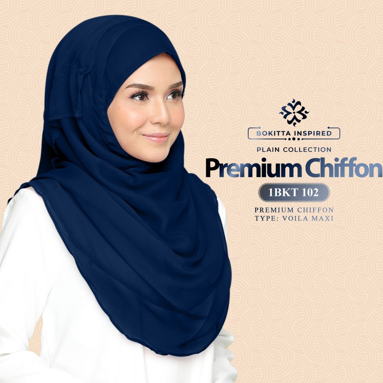 Bokitta Inspired Voila!Maxi Premium Chiffon Plain Collection (1BKT)