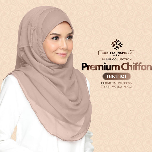 Bokitta Inspired Voila!Maxi Premium Chiffon Plain Collection (1BKT)