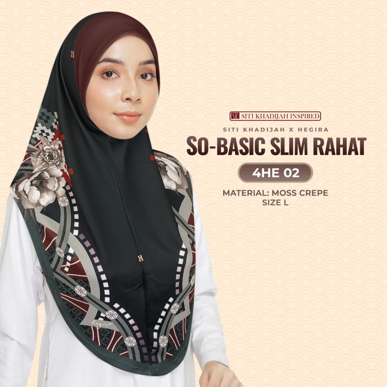 Hegira Inspired So-Basic Slim Rahat Instant Sarung Crepe Collection (4HE)