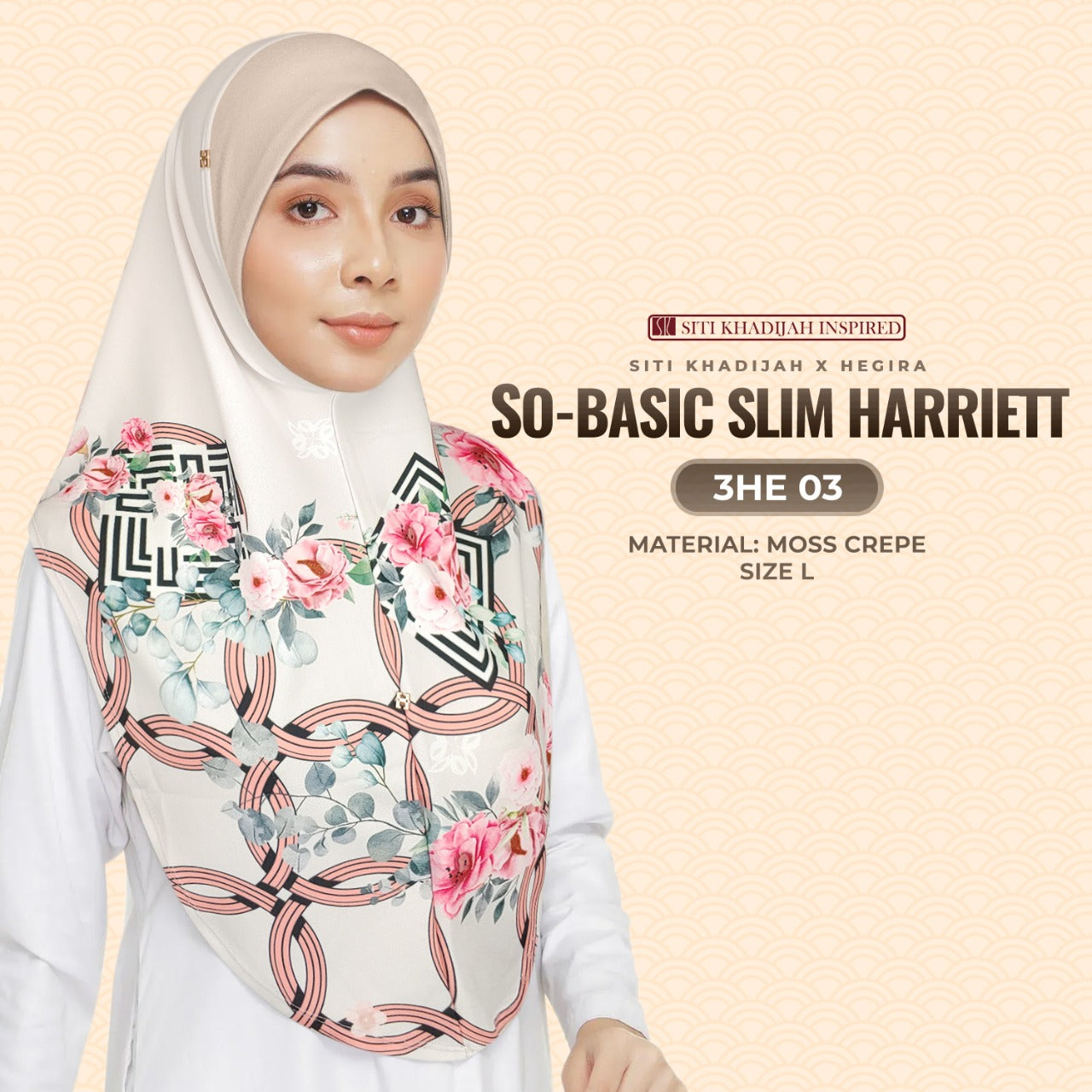 Hegira Inspired So-Basic Slim Harriett Instant Sarung Crepe Collection (3HE)