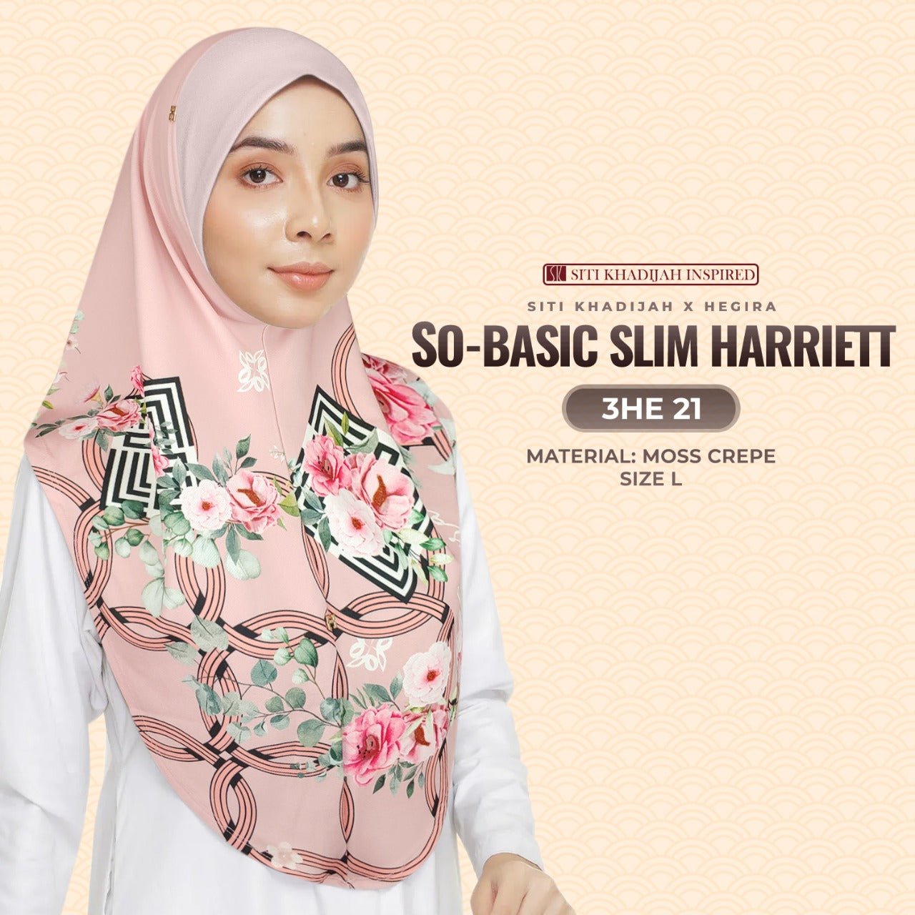 Hegira Inspired So-Basic Slim Harriett Instant Sarung Crepe Collection (3HE)