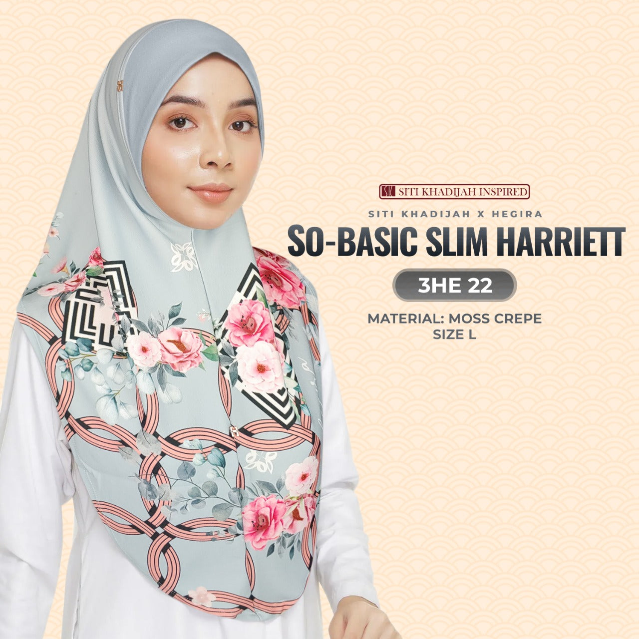 Hegira Inspired So-Basic Slim Harriett Instant Sarung Crepe Collection (3HE)