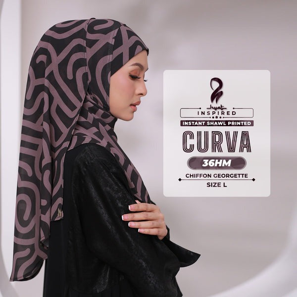 Hyat Hijab Inspired Curva Xclusive Instant Shawl & Luxe Collection (36HX-36HM-36HL)