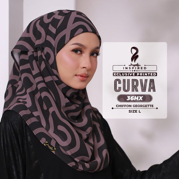 Hyat Hijab Inspired Curva Xclusive Instant Shawl & Luxe Collection (36HX-36HM-36HL)