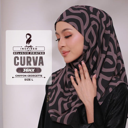 Hyat Hijab Inspired Curva Xclusive Instant Shawl & Luxe Collection (36HX-36HM-36HL)