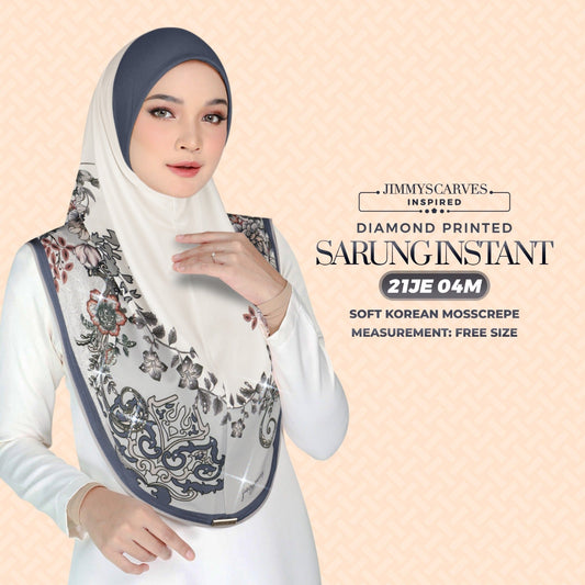 Jimmy Scarves Inspired Instant Sarung Diamond Printed