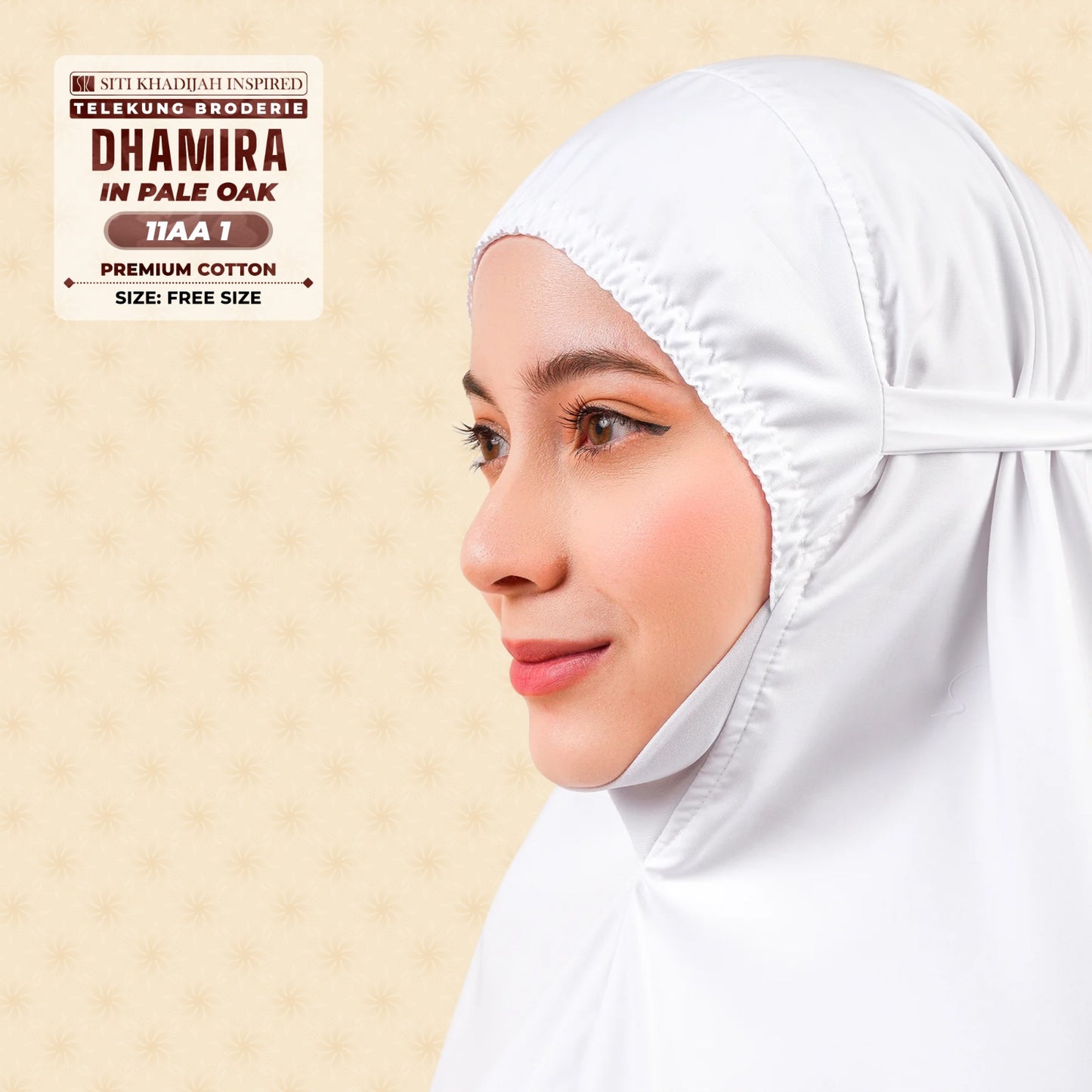 Siti Khadijah Inspired Telekung Broderie Dhamira Collection - Free Woven Bag (11AA)