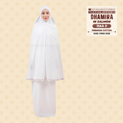 Siti Khadijah Inspired Telekung Broderie Dhamira Collection - Free Woven Bag (11AA)