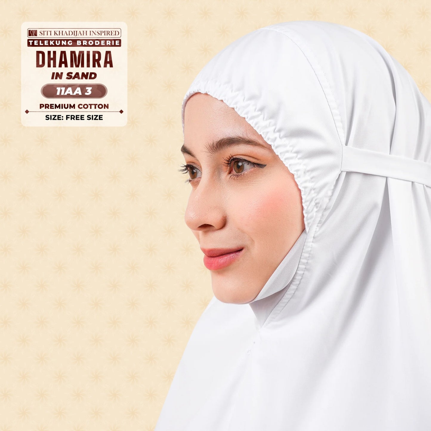 Siti Khadijah Inspired Telekung Broderie Dhamira Collection - Free Woven Bag (11AA)