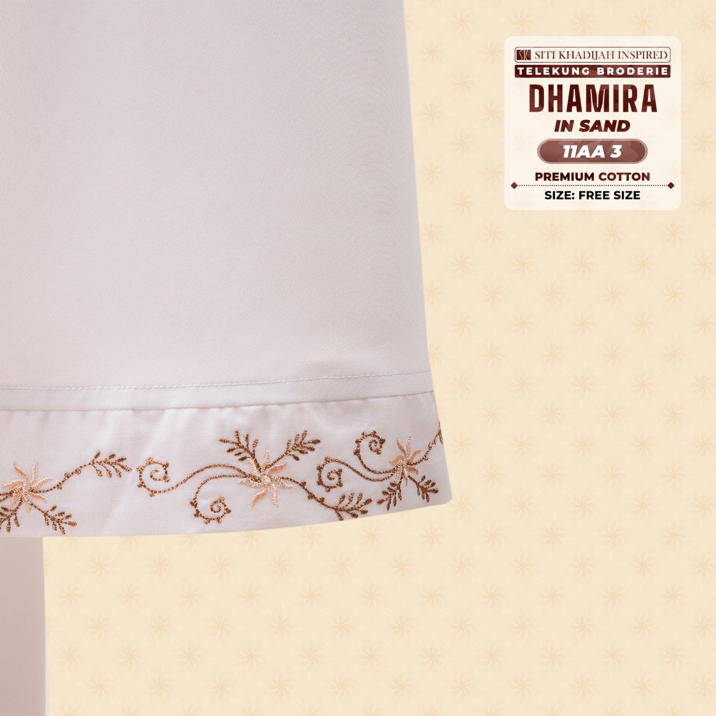 Siti Khadijah Inspired Telekung Broderie Dhamira Collection - Free Woven Bag (11AA)