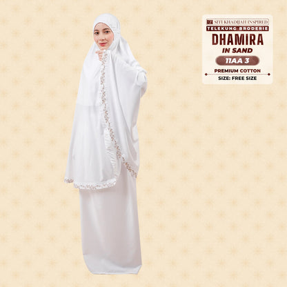 Siti Khadijah Inspired Telekung Broderie Dhamira Collection - Free Woven Bag (11AA)