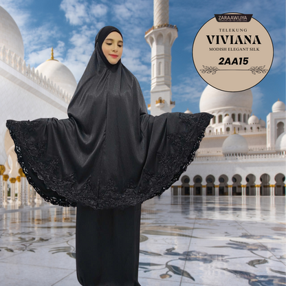 Zara Awliya Telekung VIVIANA (2AA) + Free Woven Bag