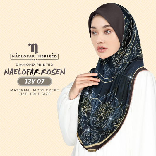 Naelofar Hijab Inspired Rosen Instant Sarung Crepe Collection (13Y)