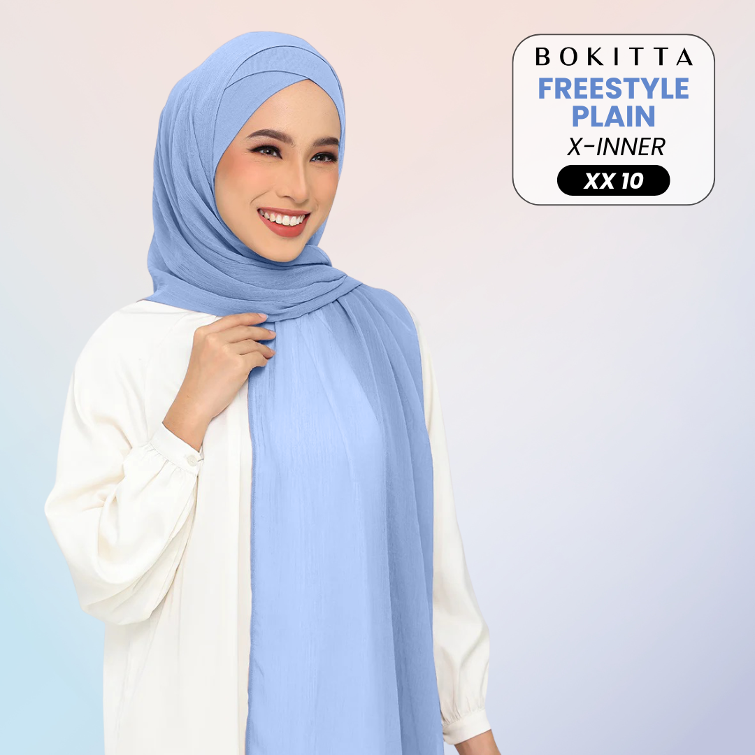 Bokitta Inspired Plain Collection In Baby Blue - Free Box