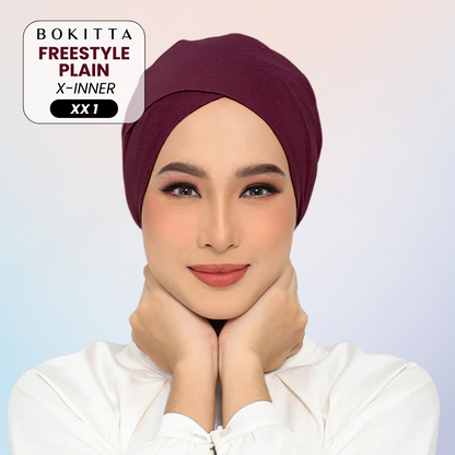 Bokitta Inspired Plain Collection In Maroon - Free Box