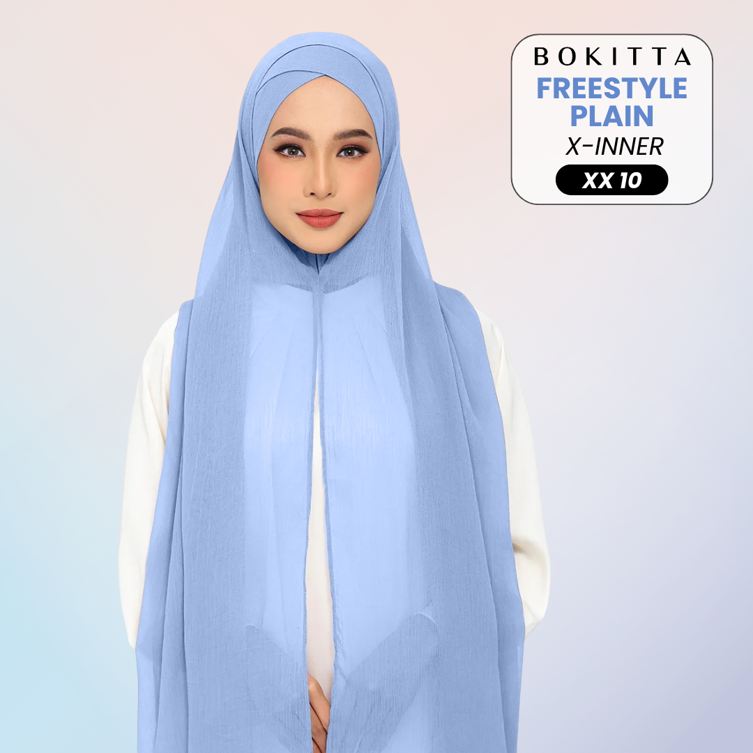 Bokitta Inspired Plain Collection In Baby Blue - Free Box