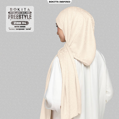 Bokitta Inspired Jacquard Satin Monogram FREESTYLE - Free Box (21BB)