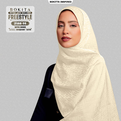Bokitta Inspired Jacquard Satin Monogram FREESTYLE - Free Box (21BB)