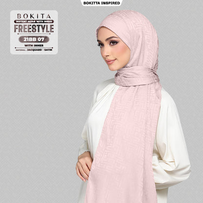 Bokitta Inspired Jacquard Satin Monogram FREESTYLE - Free Box (21BB)