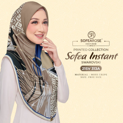 Tudung Instant Sarung Printed Brand Sendiri