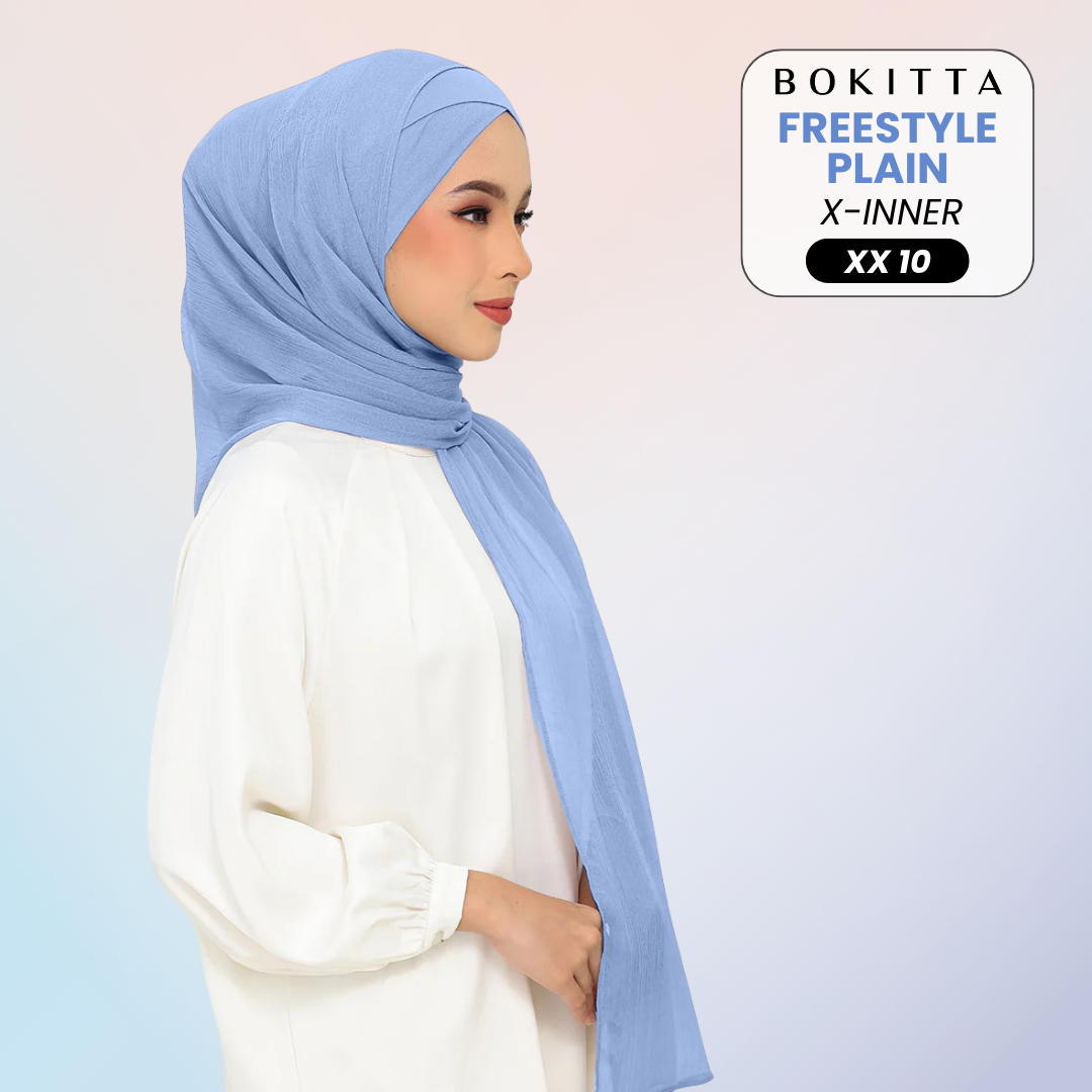 Bokitta Inspired Plain Collection In Baby Blue - Free Box
