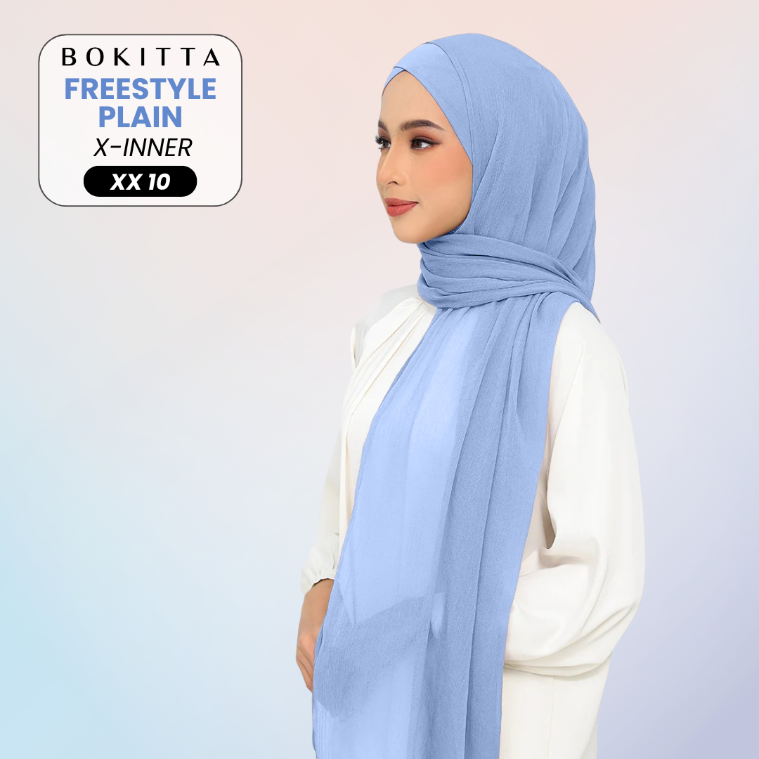 Bokitta Inspired Plain Collection In Baby Blue - Free Box