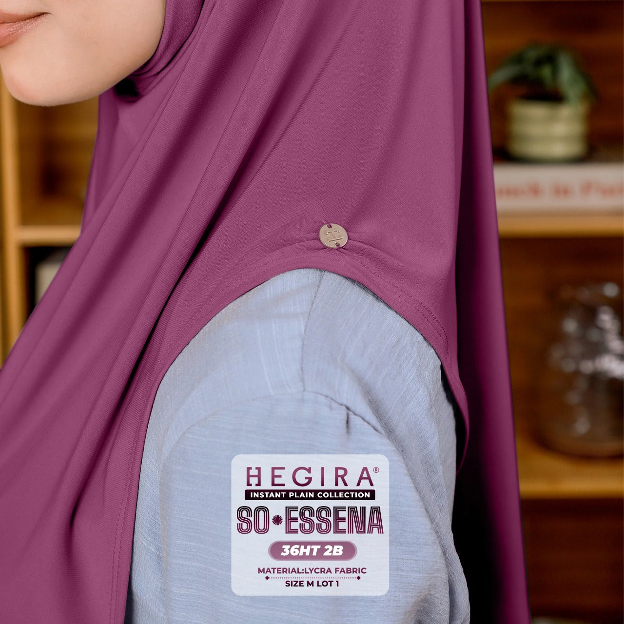 Hegira Hijab Inspired SO-Essena Instant Plain Collection (36HT)